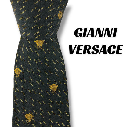 【7577】良品！ジャンニヴェルサーチ　ネクタイ　ブラック系