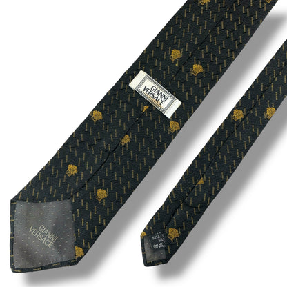 【7577】良品！ジャンニヴェルサーチ　ネクタイ　ブラック系