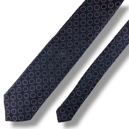 【7579】未使用保管品　ヒューゴボス　ネクタイ　ネイビー系