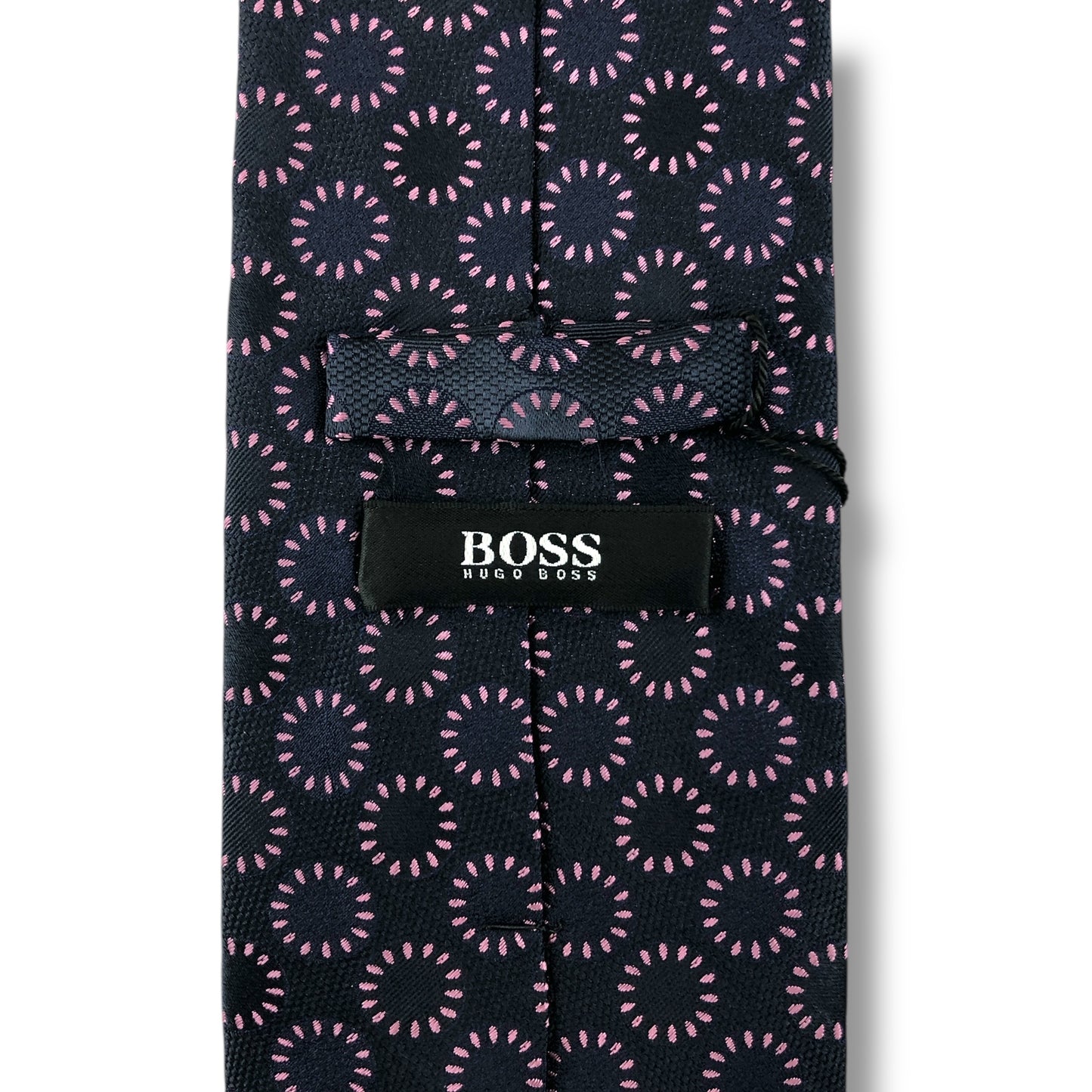 【7579】未使用保管品　ヒューゴボス　ネクタイ　ネイビー系