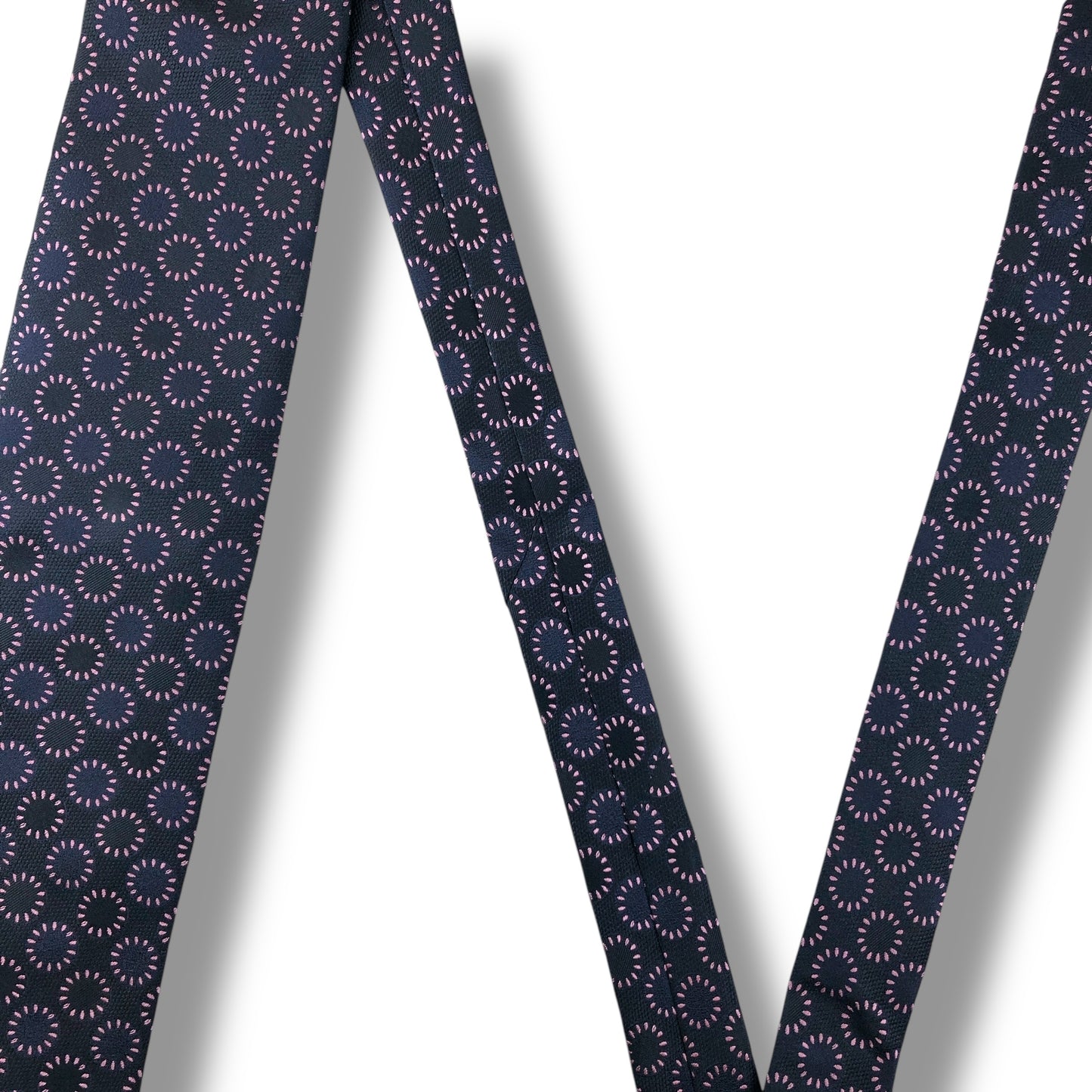 【7579】未使用保管品　ヒューゴボス　ネクタイ　ネイビー系