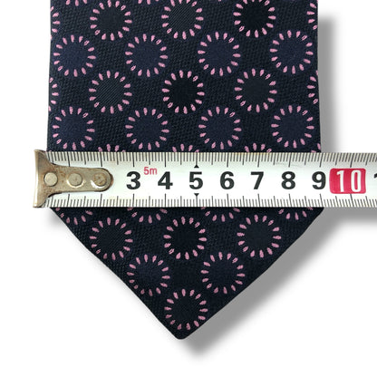 【7579】未使用保管品　ヒューゴボス　ネクタイ　ネイビー系