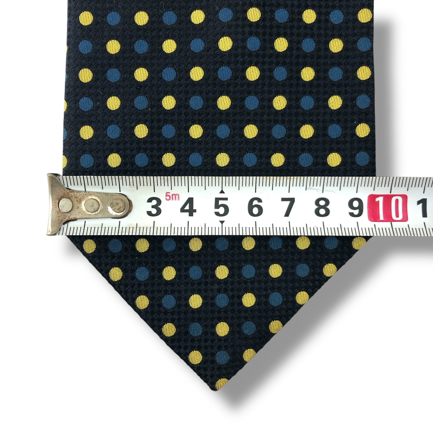 【7580】良品！タケオキクチ　ネクタイ　ネイビー系　ドット柄