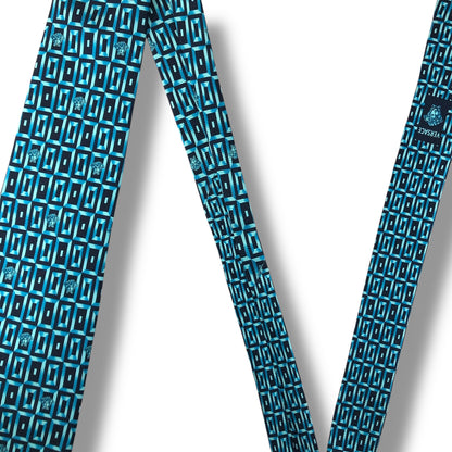 【7581】良品！ヴェルサーチ　ネクタイ　水色系　メデューサ