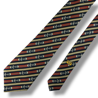 【7582】美品ー良品！セリーヌ　ネクタイ　ネイビー系