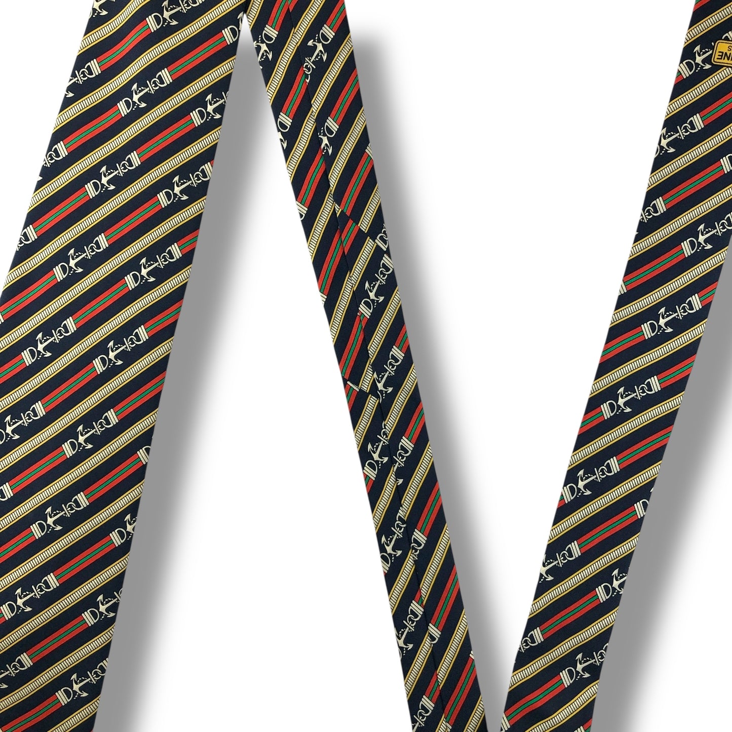 【7582】美品ー良品！セリーヌ　ネクタイ　ネイビー系