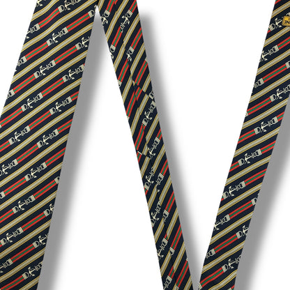 【7582】美品ー良品！セリーヌ　ネクタイ　ネイビー系