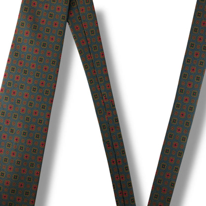 【7585】良品！バーバリー　ネクタイ　グレー系　花柄