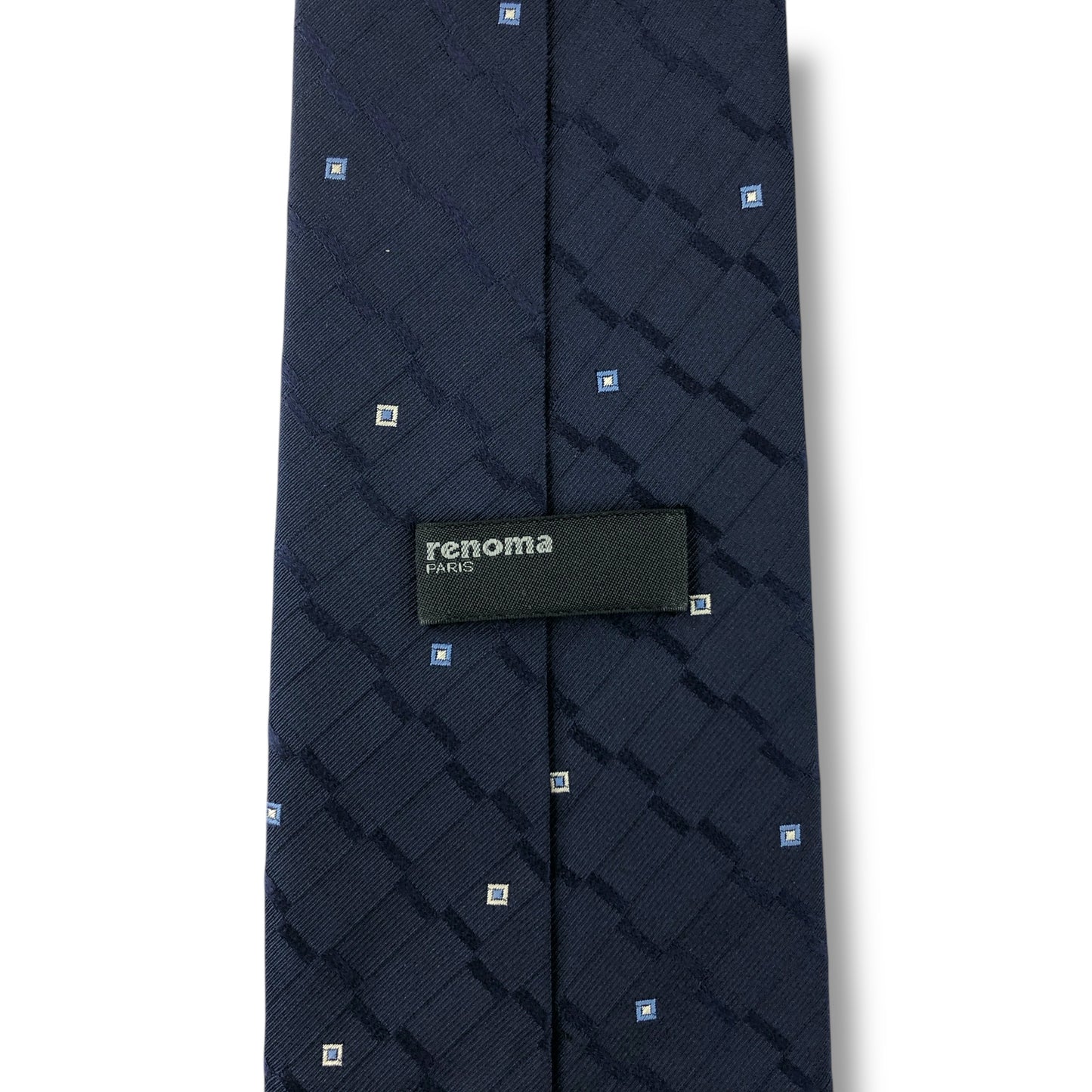 【7586】美品ー良品！レノマ　ネクタイ　ネイビー系
