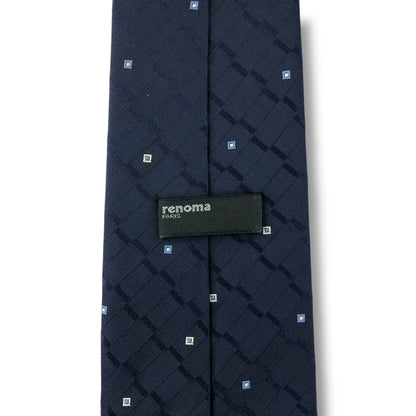 【7586】美品ー良品！レノマ　ネクタイ　ネイビー系