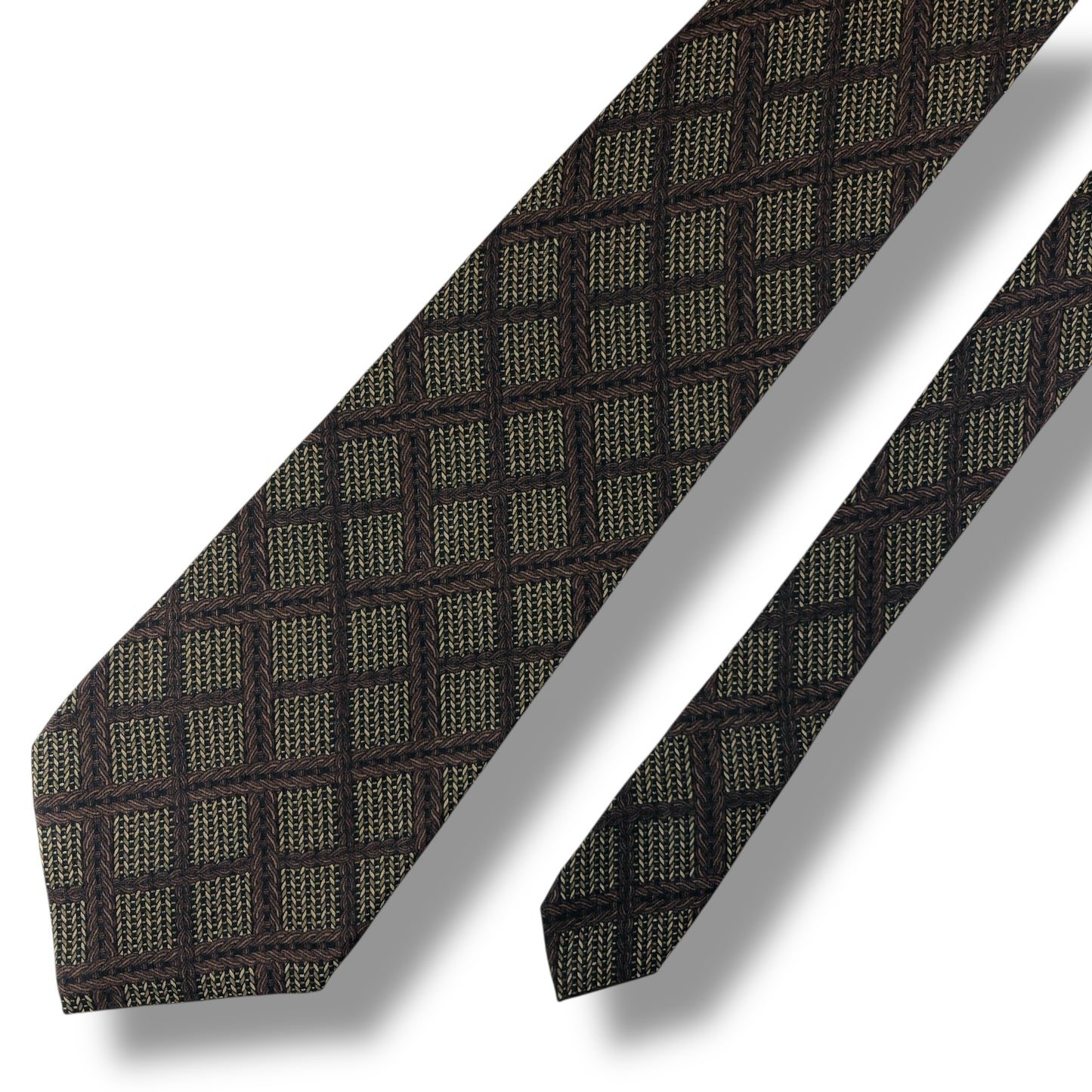 【7588】良品！ダーバン　ネクタイ　ブラウン系