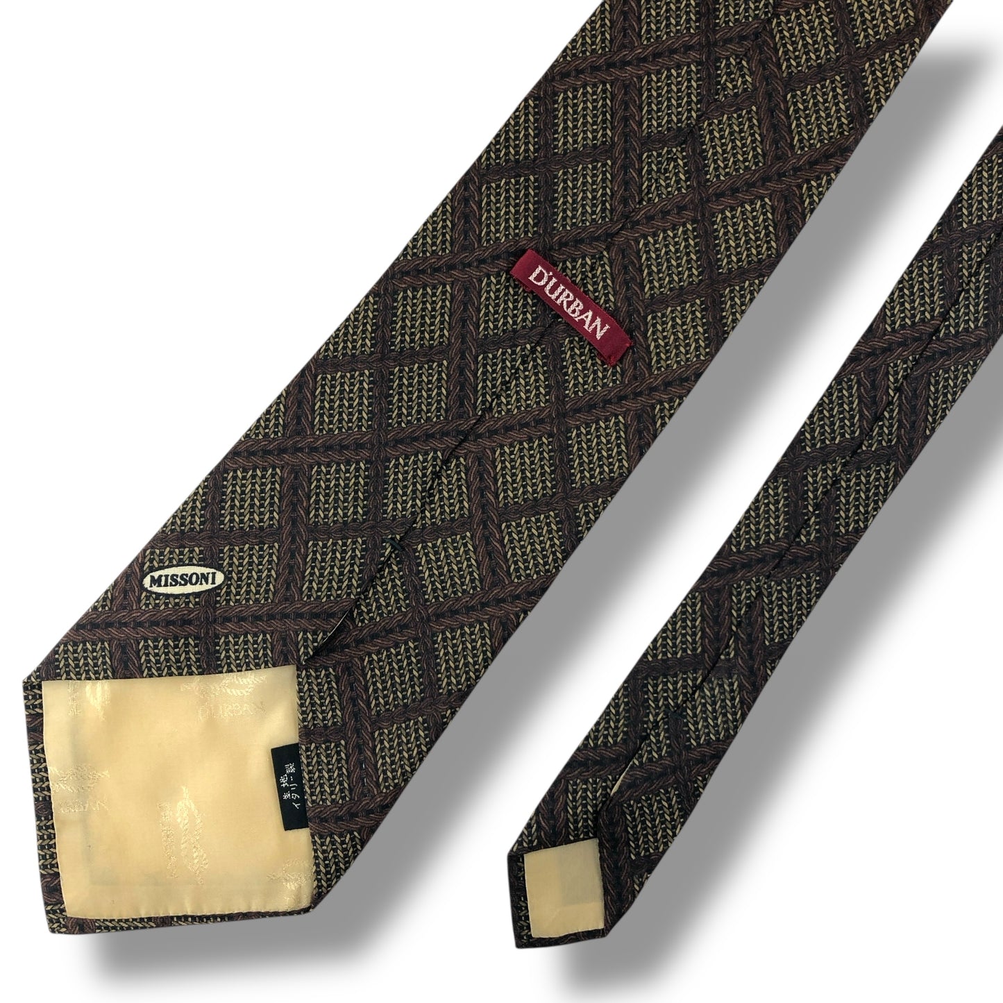 【7588】良品！ダーバン　ネクタイ　ブラウン系