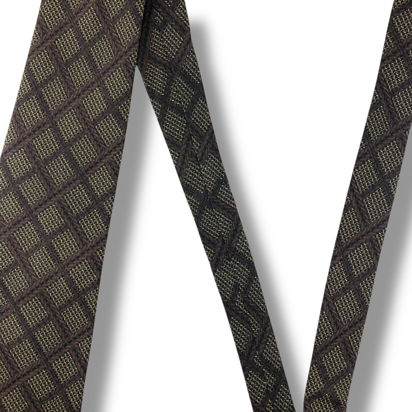 【7588】良品！ダーバン　ネクタイ　ブラウン系