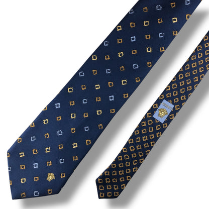 【7589】良品！ジャンニヴェルサーチ　ネクタイ　ネイビー系