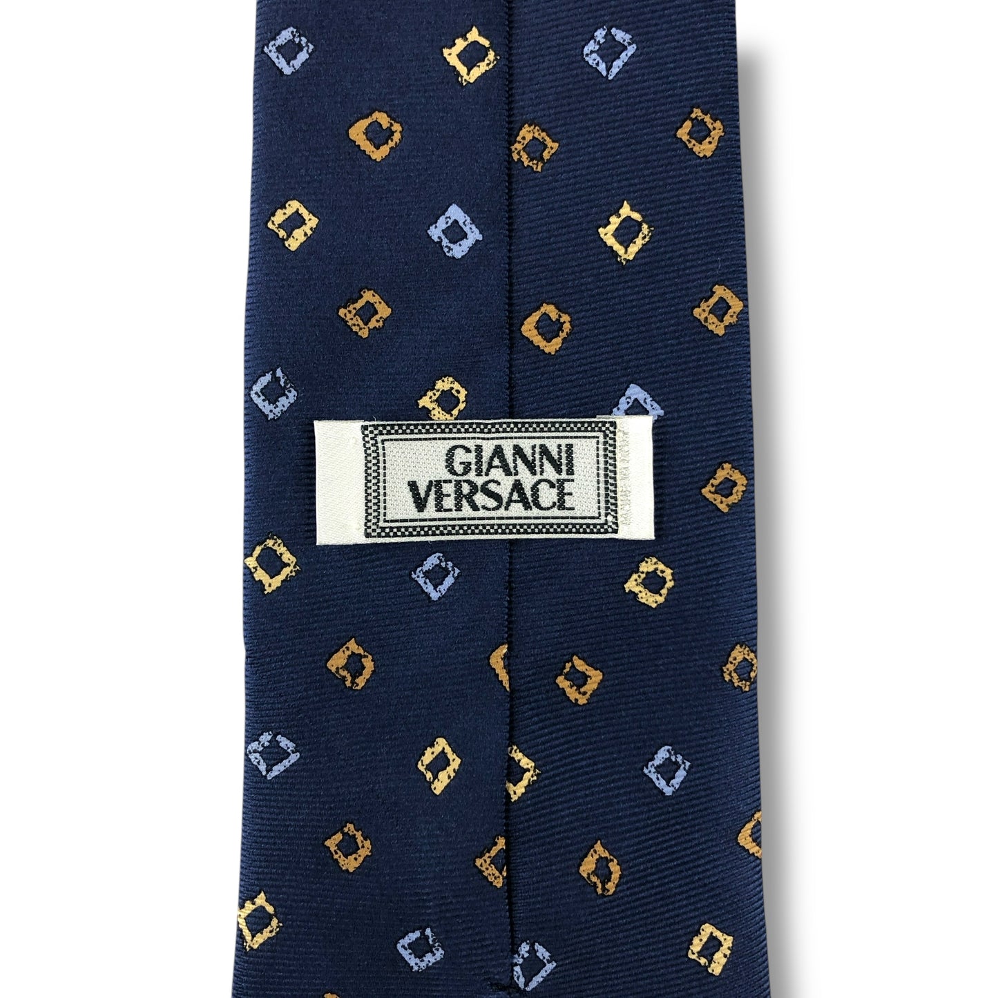 【7589】良品！ジャンニヴェルサーチ　ネクタイ　ネイビー系