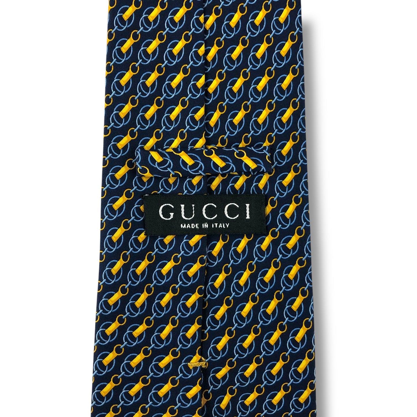 【7591】良品！グッチ　ネクタイ　ネイビー系