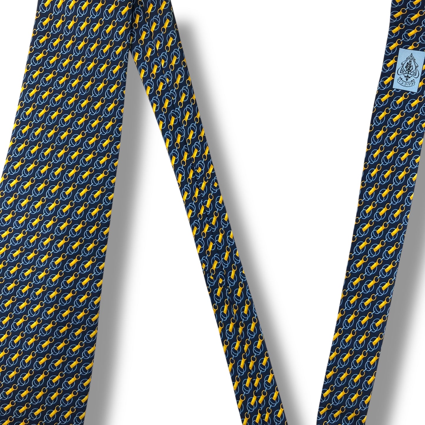 【7591】良品！グッチ　ネクタイ　ネイビー系