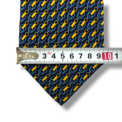 【7591】良品！グッチ　ネクタイ　ネイビー系