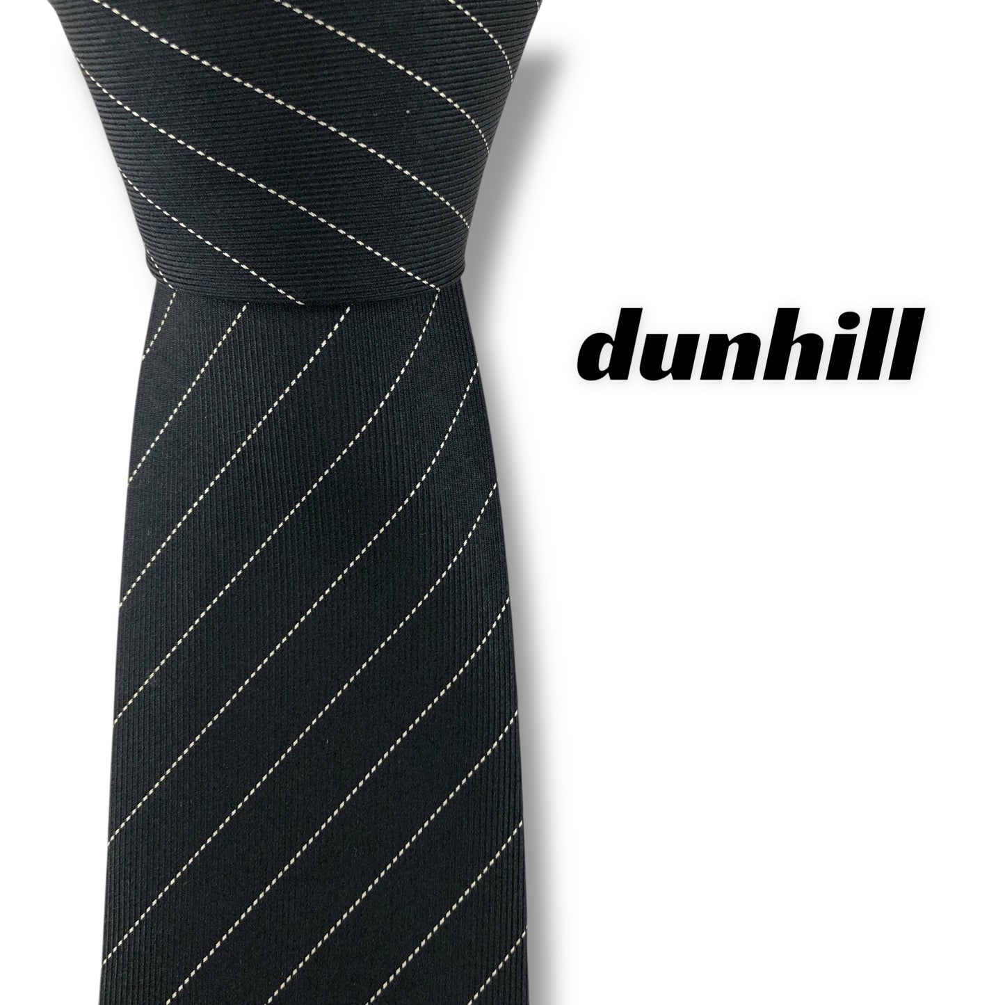 【7595】美品！ダンヒル　ネクタイ　ブラック系