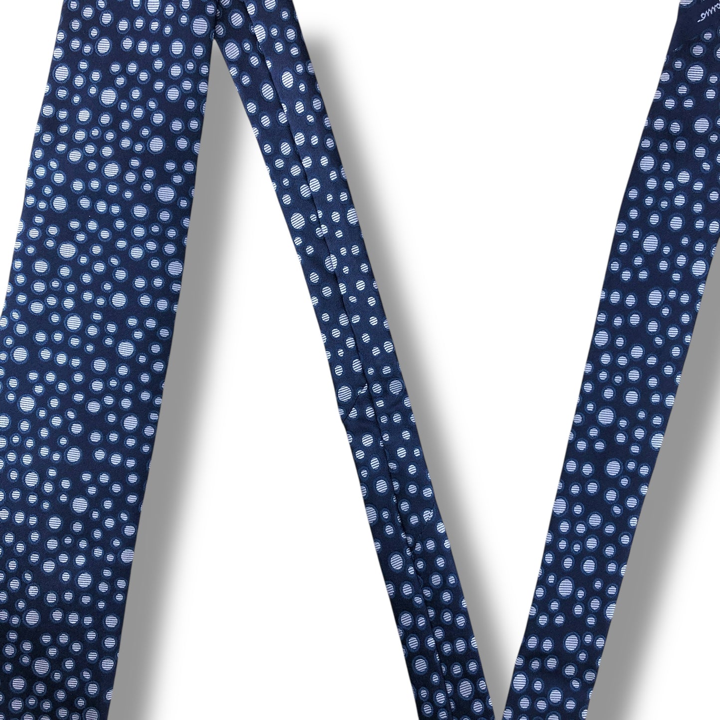 【7596】美品！サルヴァトーレフェラガモ　ネクタイ　ネイビー系　ドット柄