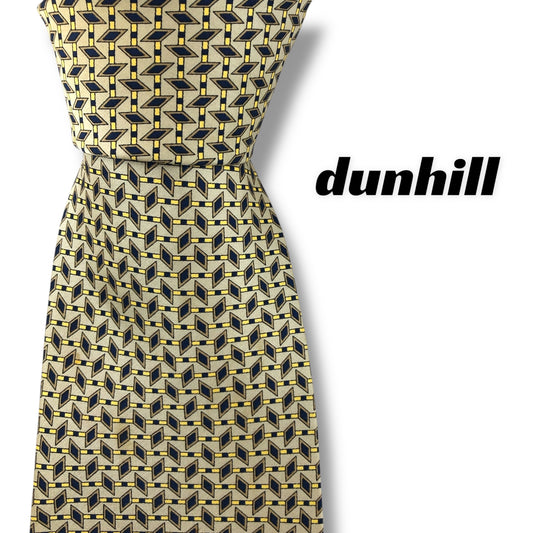 【7597】良品！ダンヒル　ネクタイ　ベージュ系