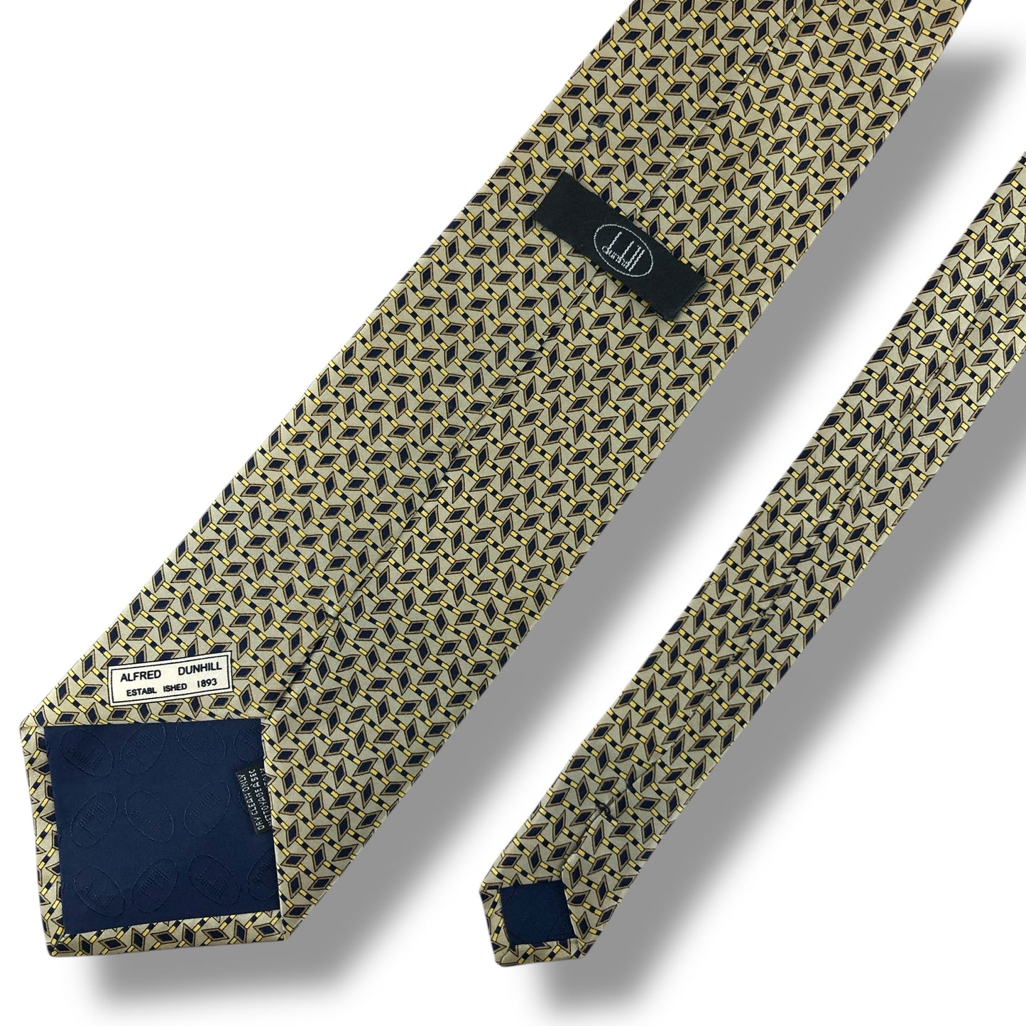 【7597】良品！ダンヒル　ネクタイ　ベージュ系