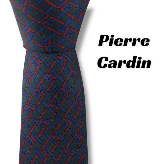 【7598】美品！ピエールカルダン　ネクタイ　グレー系