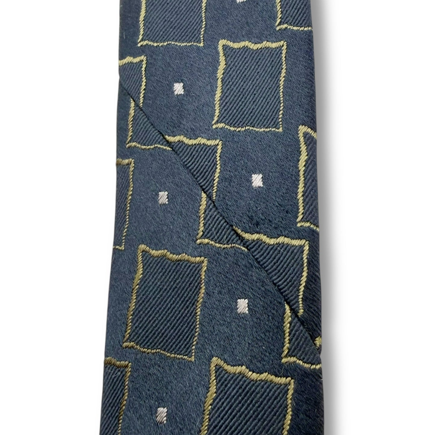 【7802】美品ー良品！アルマーニ　ネクタイ　ネイビー系