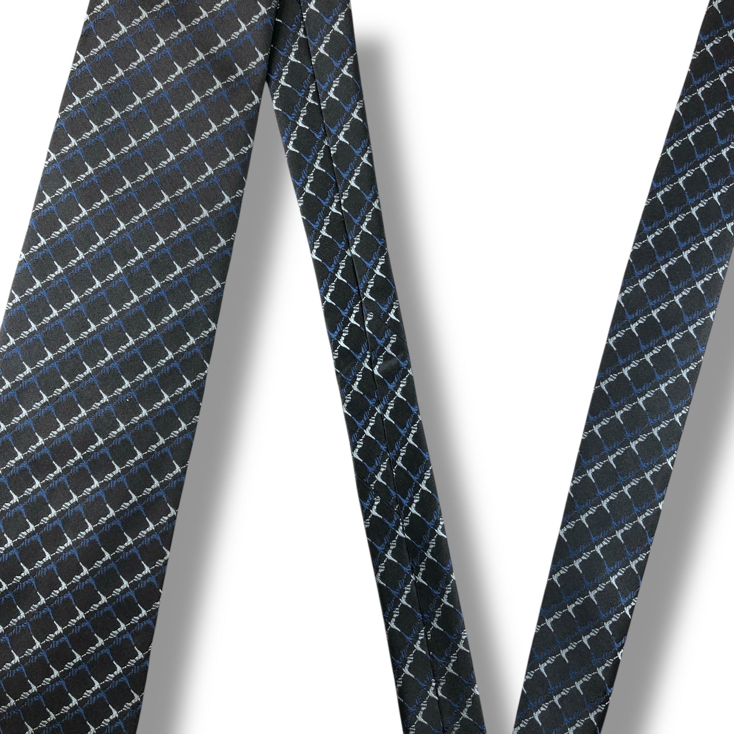 【7604】良品！トラサルディ　ネクタイ　グレー系　アイコン柄