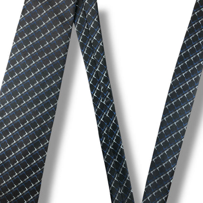 【7604】良品！トラサルディ　ネクタイ　グレー系　アイコン柄