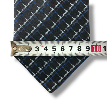 【7604】良品！トラサルディ　ネクタイ　グレー系　アイコン柄