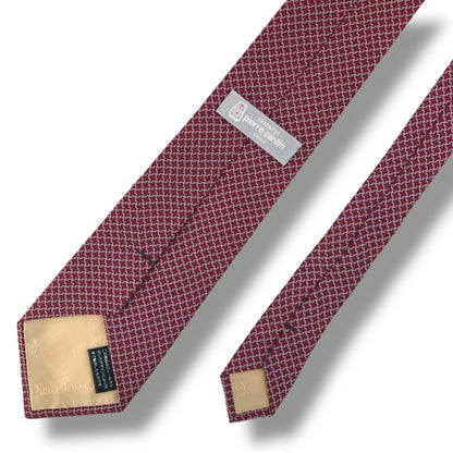 【7605】美品！ピエールカルダン　ネクタイ　ボルドー系