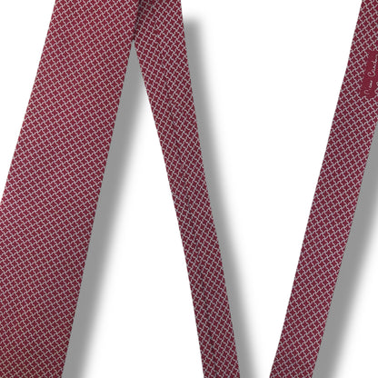 【7605】美品！ピエールカルダン　ネクタイ　ボルドー系