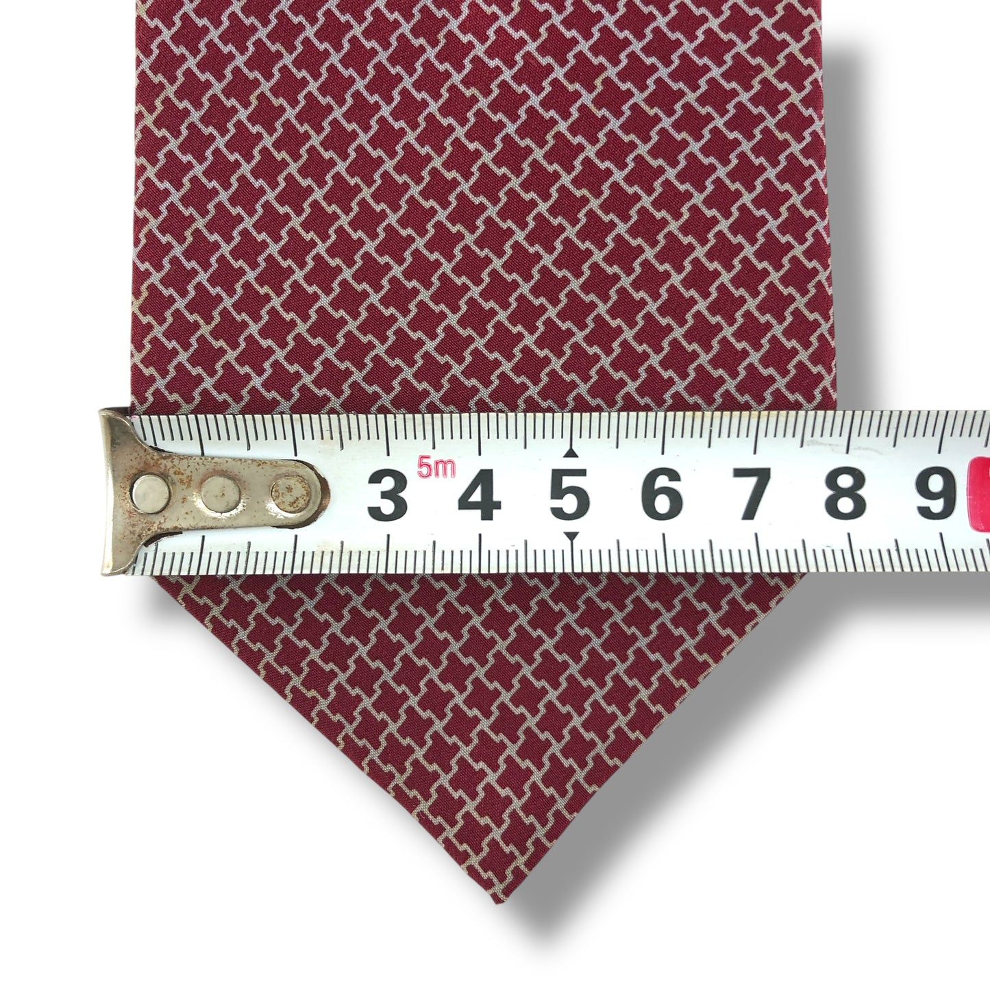 【7605】美品！ピエールカルダン　ネクタイ　ボルドー系