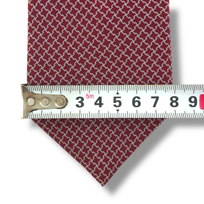 【7605】美品！ピエールカルダン　ネクタイ　ボルドー系