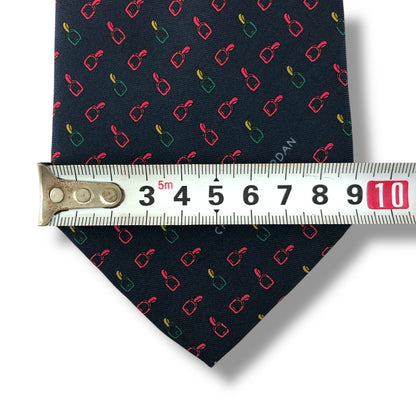 【7606】良品！シャルルジョルダン　ネクタイ　ネイビー系