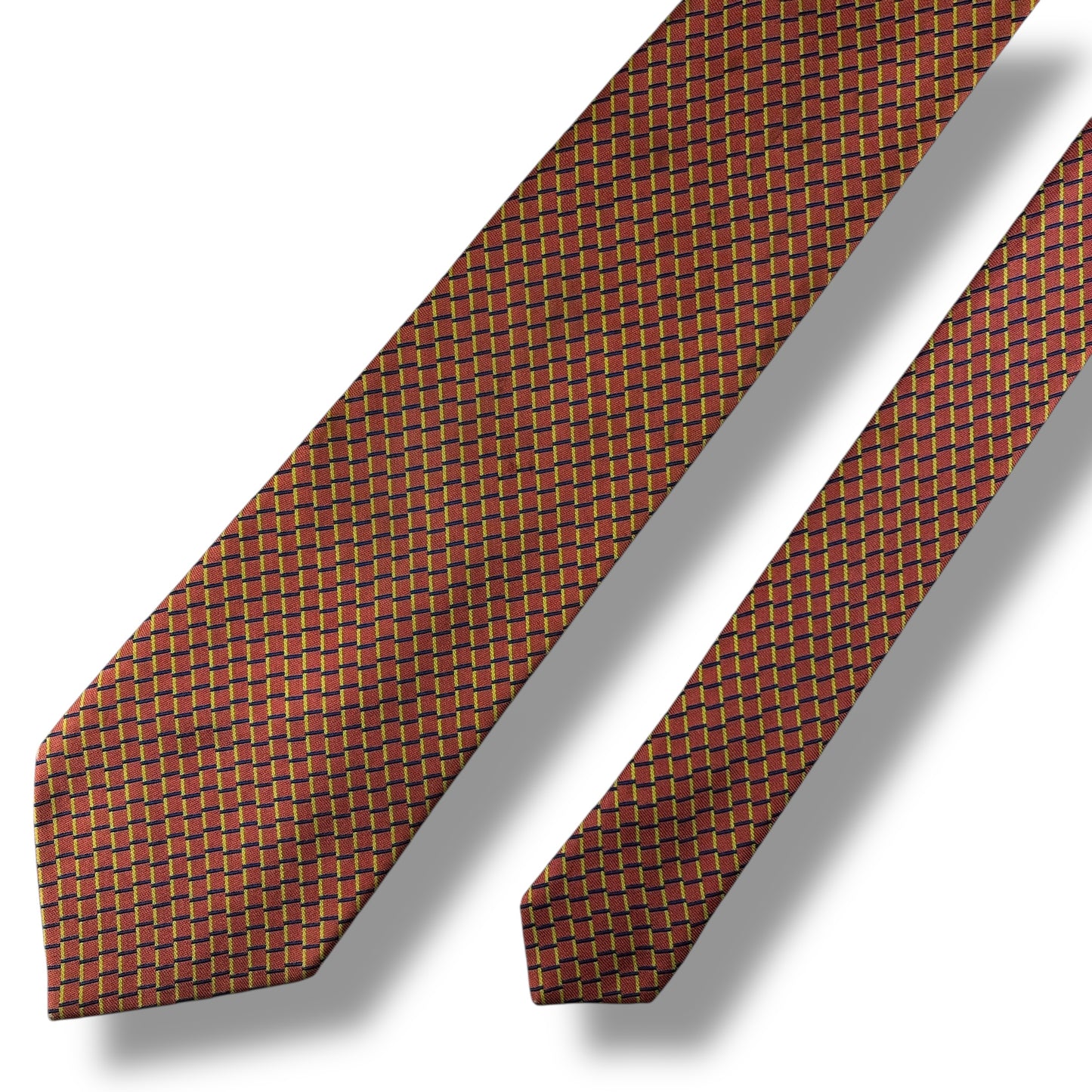 【7608】良品ー可品！ダンヒル　ネクタイ　橙色系