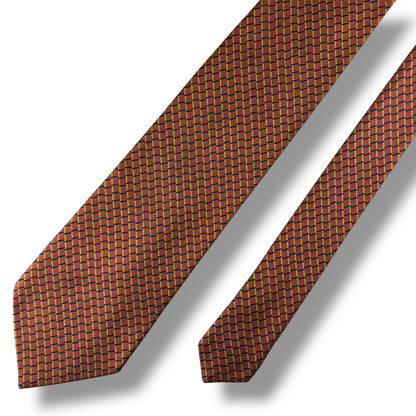 【7608】良品ー可品！ダンヒル　ネクタイ　橙色系