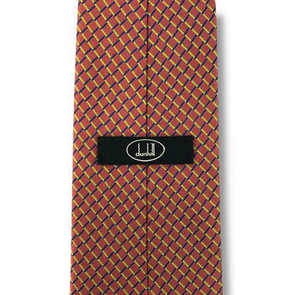 【7608】良品ー可品！ダンヒル　ネクタイ　橙色系