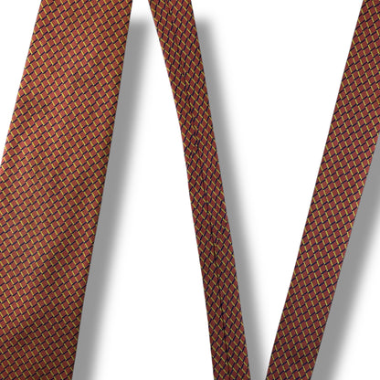 【7608】良品ー可品！ダンヒル　ネクタイ　橙色系