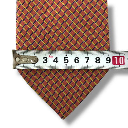 【7608】良品ー可品！ダンヒル　ネクタイ　橙色系