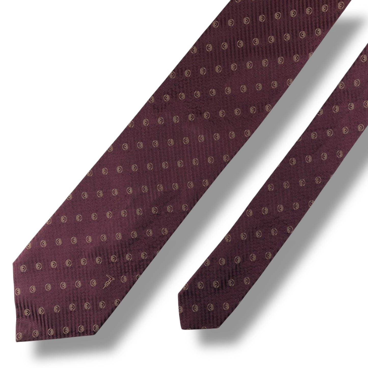 【7609】美品！トラサルディ　ネクタイ　ボルドー系