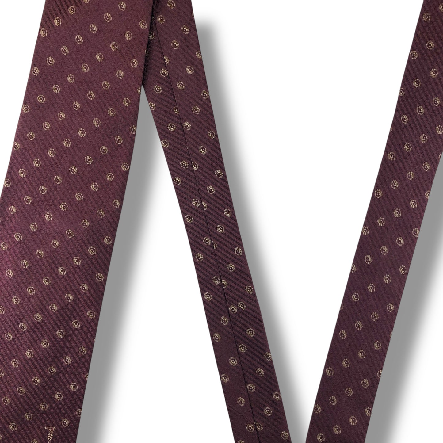 【7609】美品！トラサルディ　ネクタイ　ボルドー系