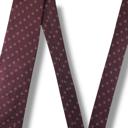 【7609】美品！トラサルディ　ネクタイ　ボルドー系