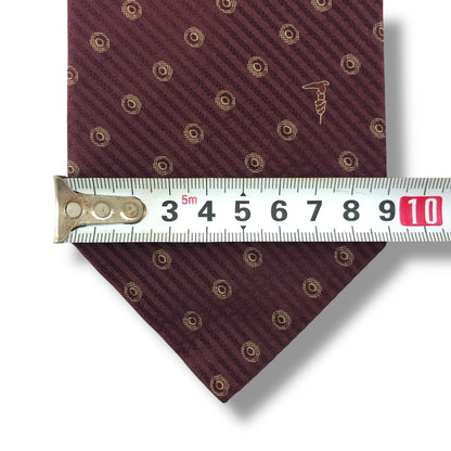 【7609】美品！トラサルディ　ネクタイ　ボルドー系