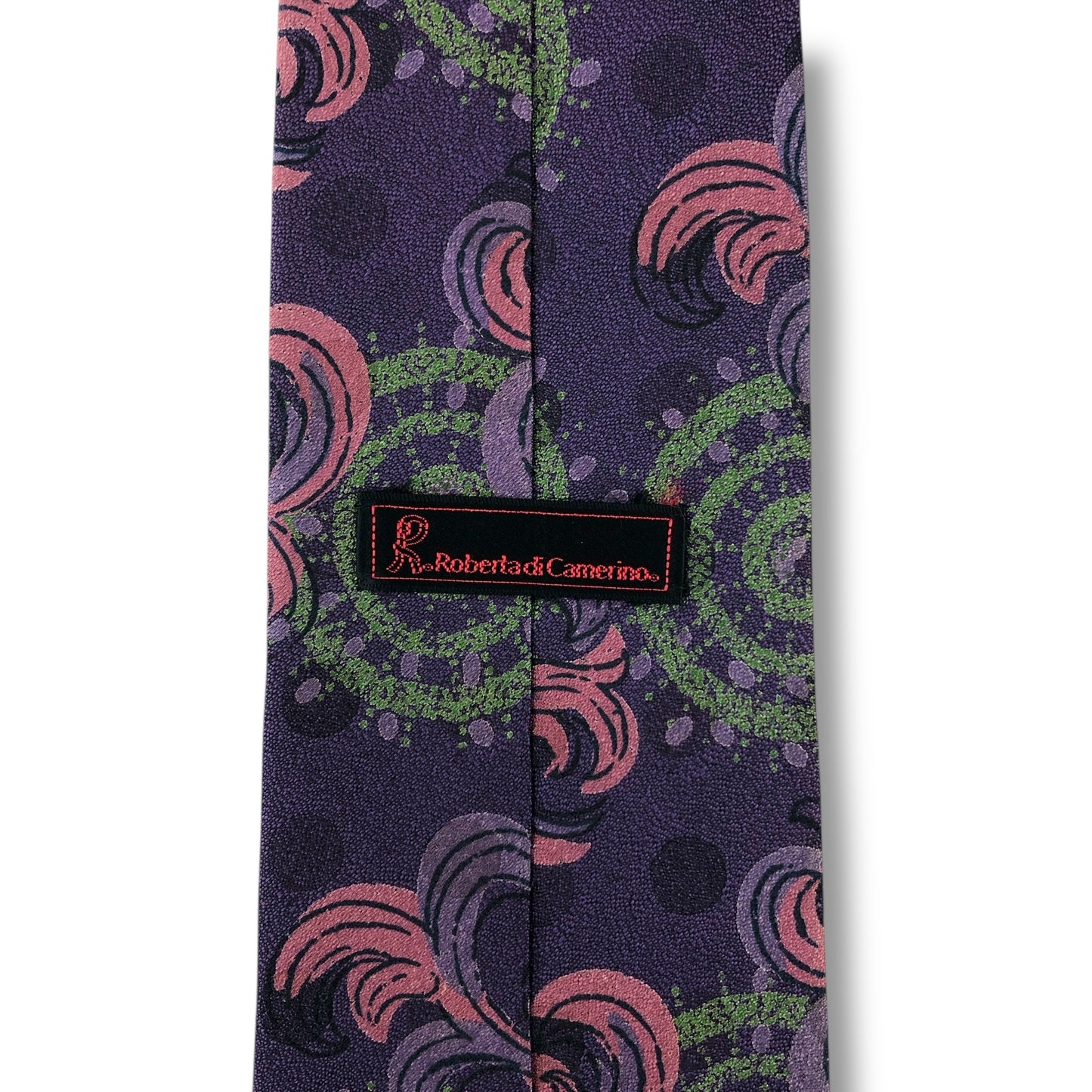 【7611】良品！ロベルタディカメリーノ　ネクタイ　パープル系