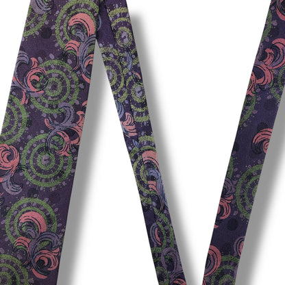 【7611】良品！ロベルタディカメリーノ　ネクタイ　パープル系