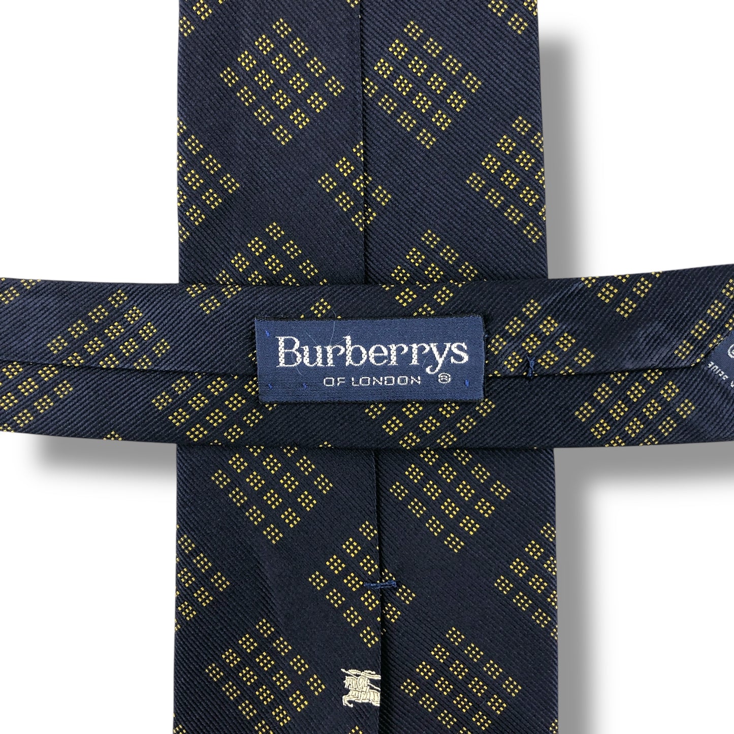 【7612】美品！バーバリー　ネクタイ　ネイビー系　ホースロゴ