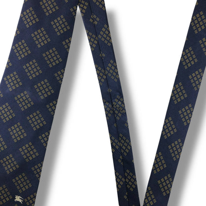 【7612】美品！バーバリー　ネクタイ　ネイビー系　ホースロゴ