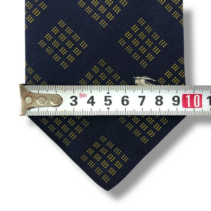 【7612】美品！バーバリー　ネクタイ　ネイビー系　ホースロゴ
